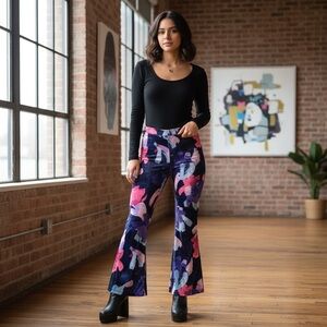 C Wonder by Christian Siriano Stretch Velvet Flare-Leg Pants (BR666)